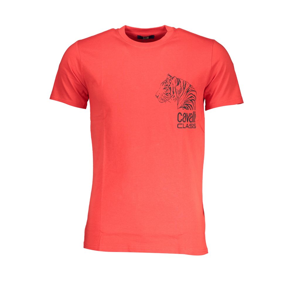 Cavalli klasse rød bomuld T-shirt