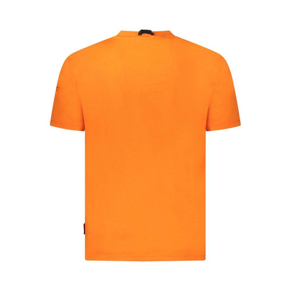 Napapijri Orange Cotton Men T-Shirt - Hilstor