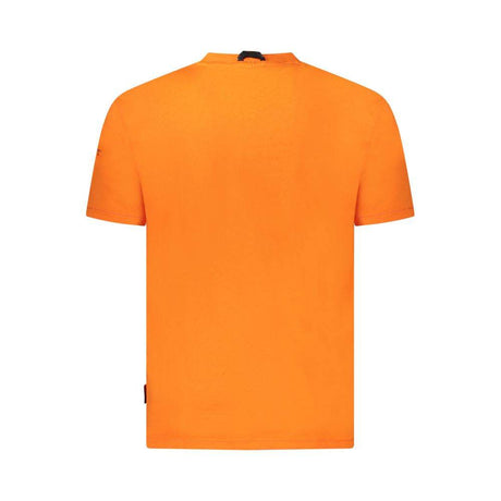 Napapijri Orange Cotton Men T-Shirt - Hilstor