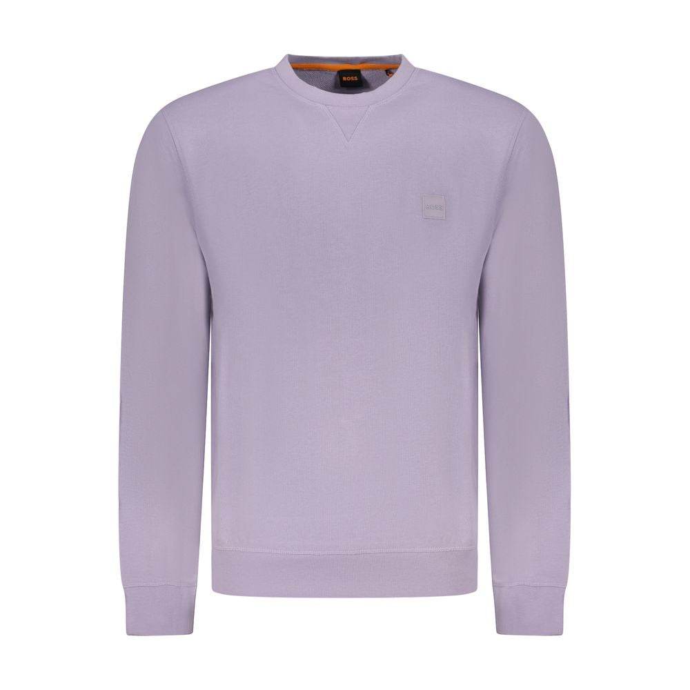 Hugo Boss Purple Cotton Men Sweater - Hilstor