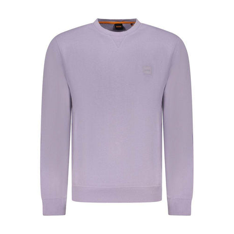 Hugo Boss Purple Cotton Men Sweater - Hilstor