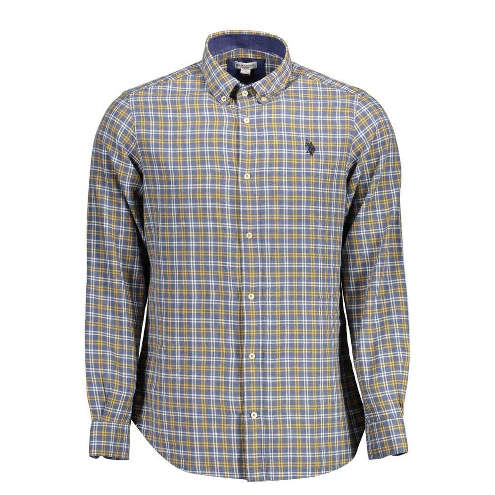 U.S. POLO ASSN. Blue Cotton Men Shirt - Hilstor