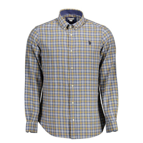 U.S. POLO ASSN. Blue Cotton Men Shirt - Hilstor