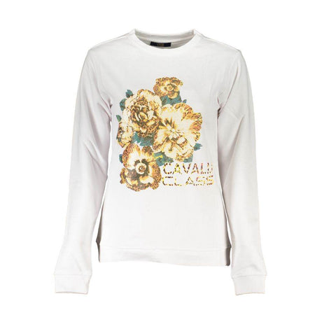Cavalli Class White Cotton Women Sweater - Hilstor