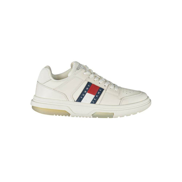 Tommy Hilfiger White Leather Women Sneaker - Hilstor