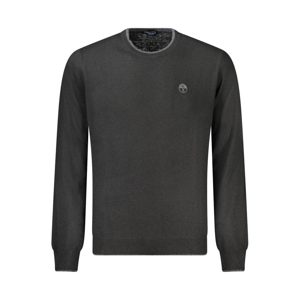 North Sails Black Wool Men Sweater - Hilstor