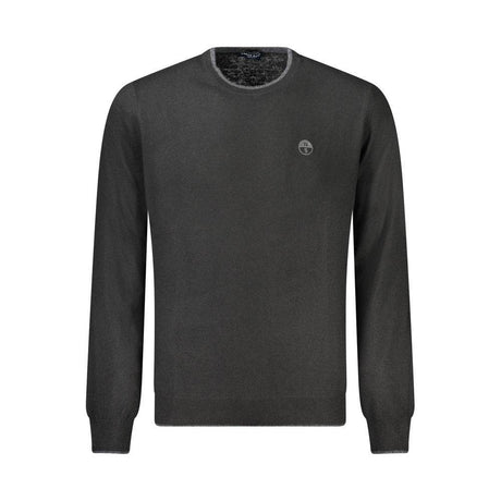 North Sails Black Wool Men Sweater - Hilstor