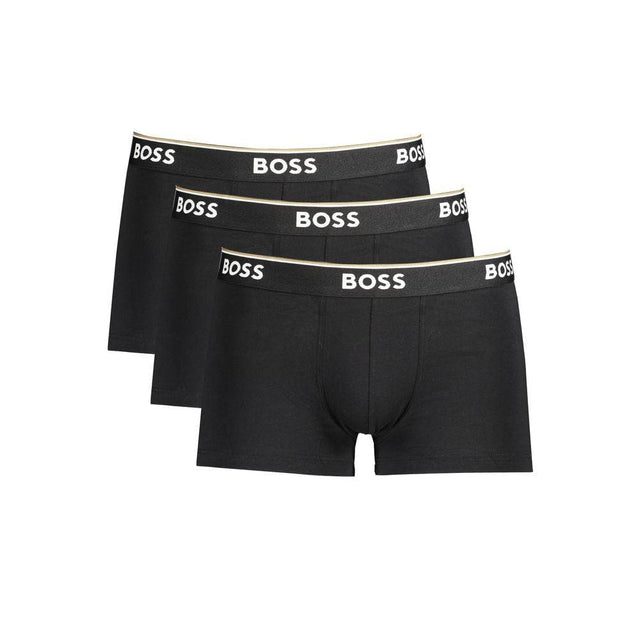Hugo Boss Black Cotton Men Boxer Underwear Pack - Hilstor