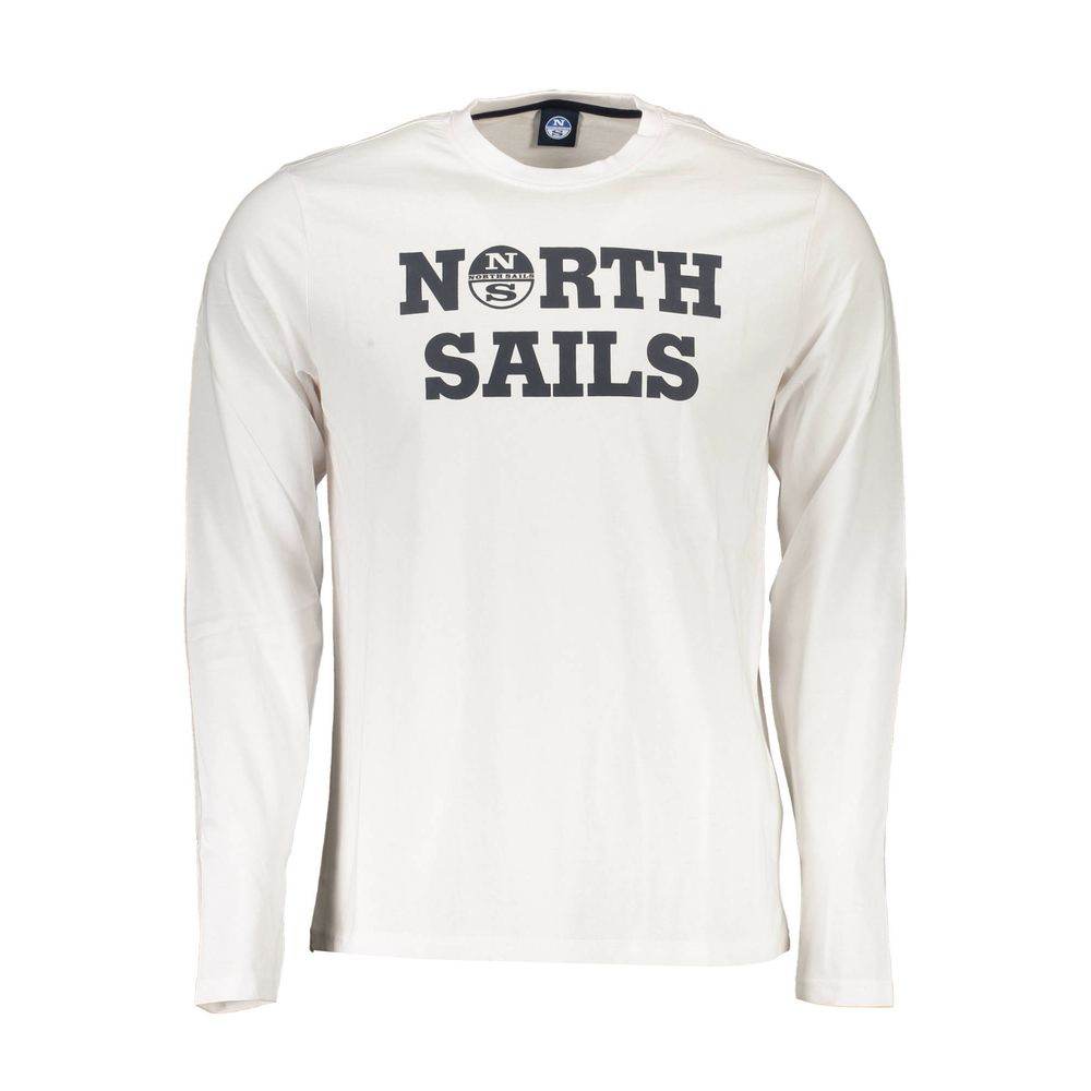 North Sails White Cotton Men T-Shirt - Hilstor