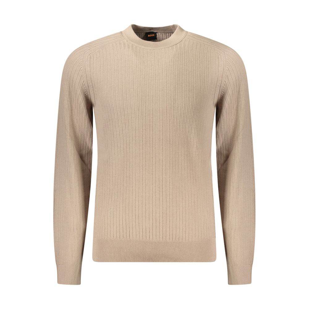 Hugo Boss Beige Cotton Men Sweater - Hilstor