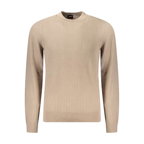 Hugo Boss Beige Cotton Men Sweater - Hilstor