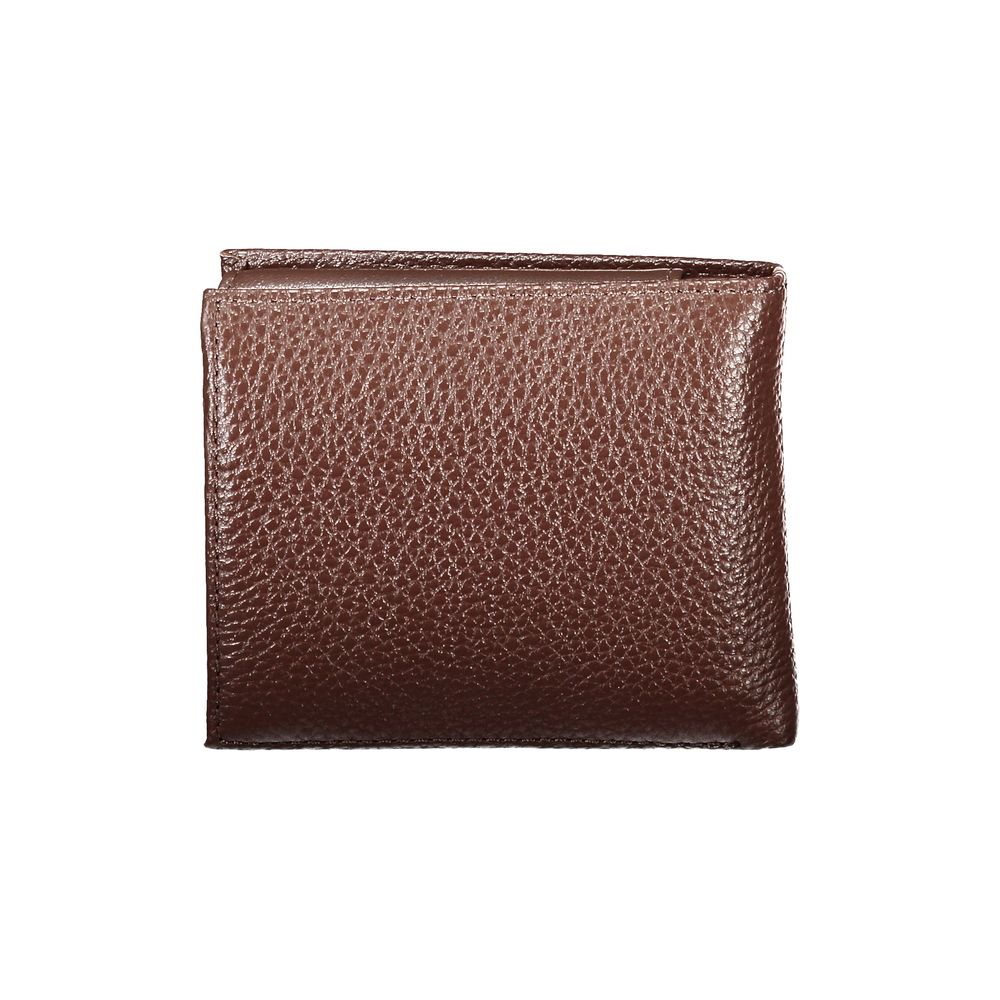 Tommy Hilfiger elegant brun bifold pung i læder