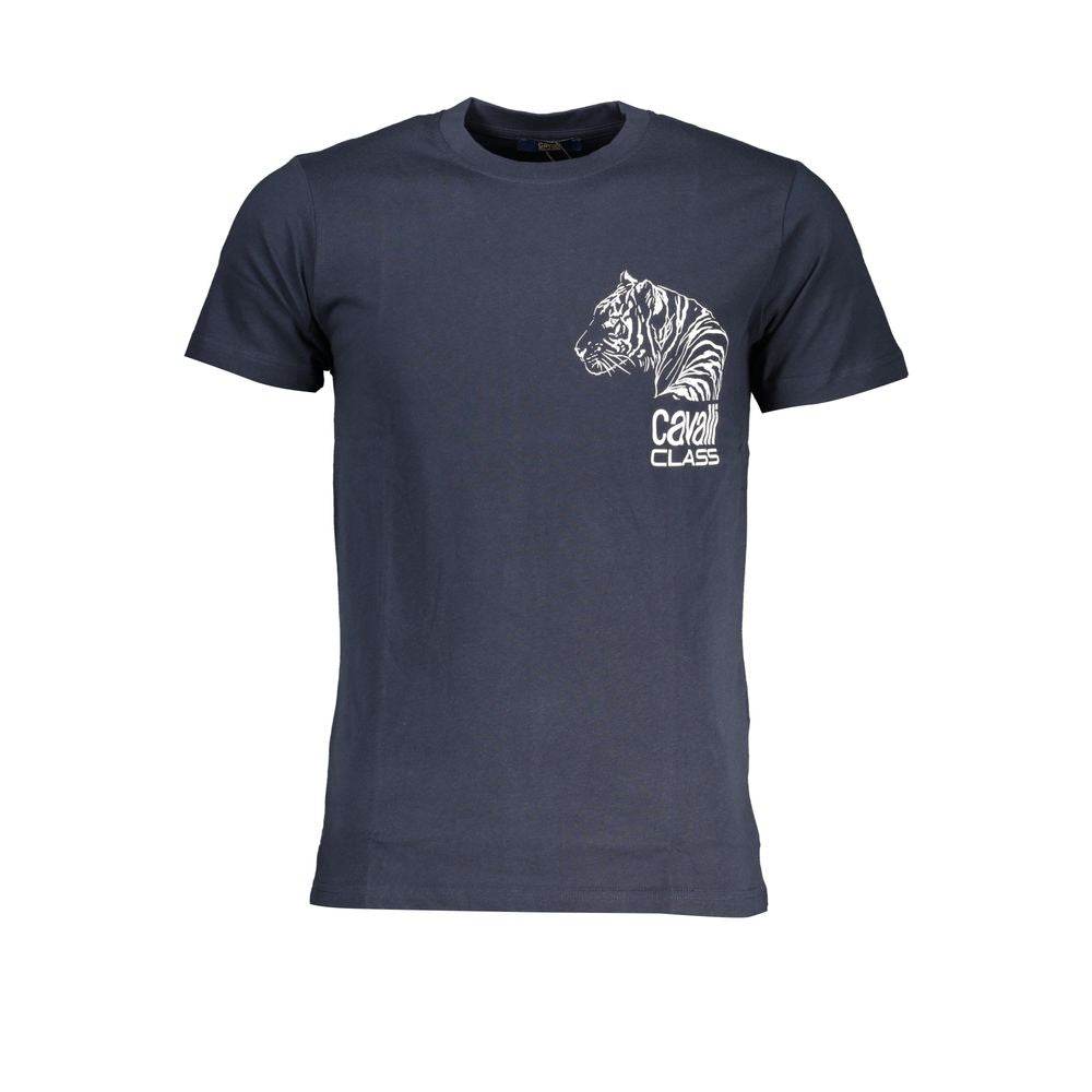 Cavalli Class Blue Cotton T-Shirt - Hilstor