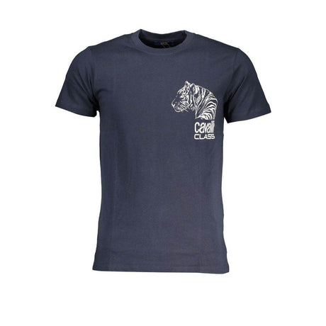 Cavalli Class Blue Cotton T-Shirt - Hilstor