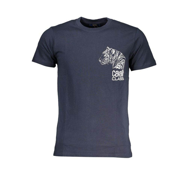 Cavalli Class Blue Cotton T-Shirt - Hilstor