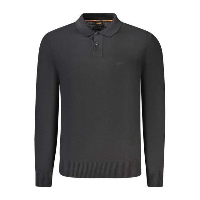 Hugo Boss Black Wool Men Sweater - Hilstor