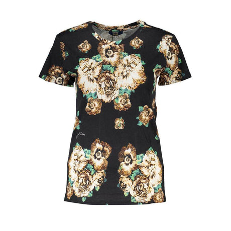 Cavalli Class Black Cotton Women T-Shirt - Hilstor