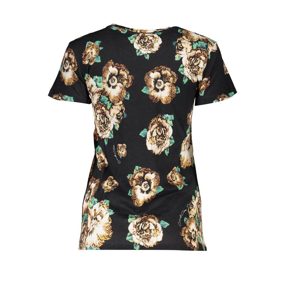 Cavalli Class Black Cotton Women T-Shirt - Hilstor