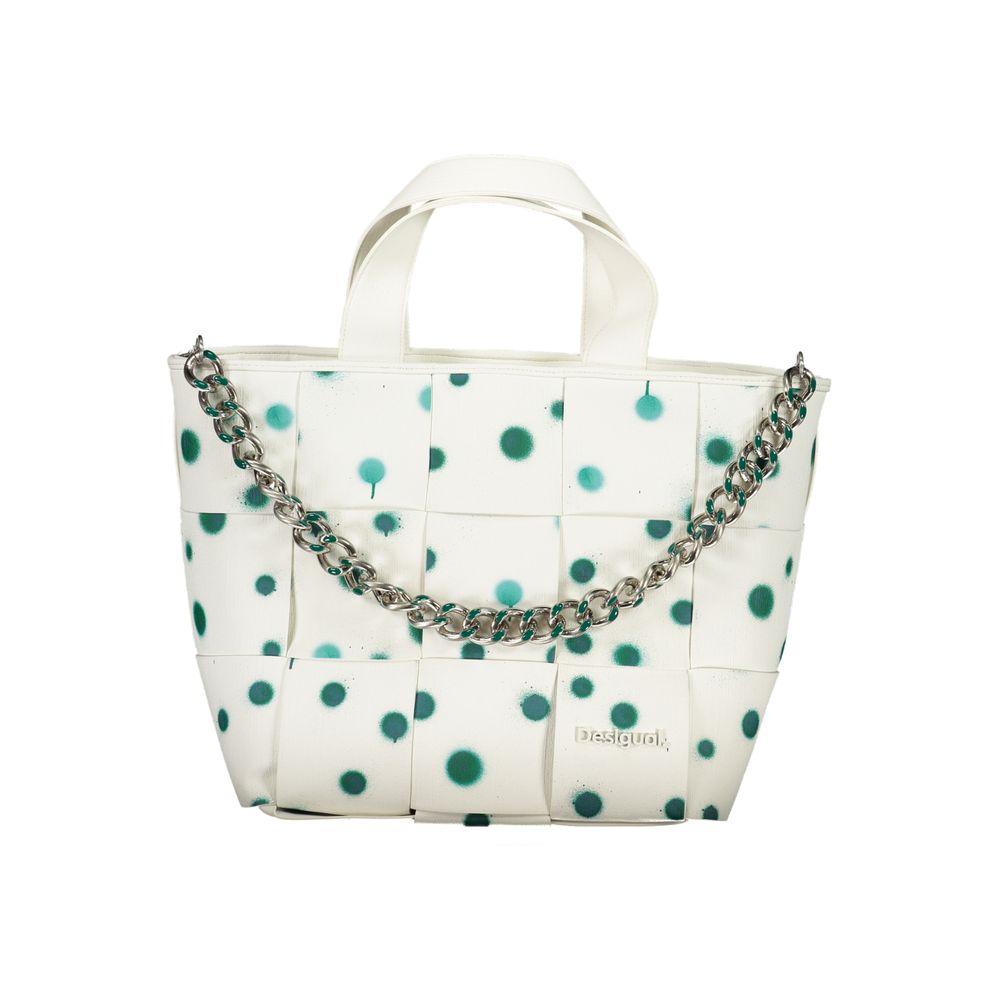 Desigual hvid polyethylen håndtaske
