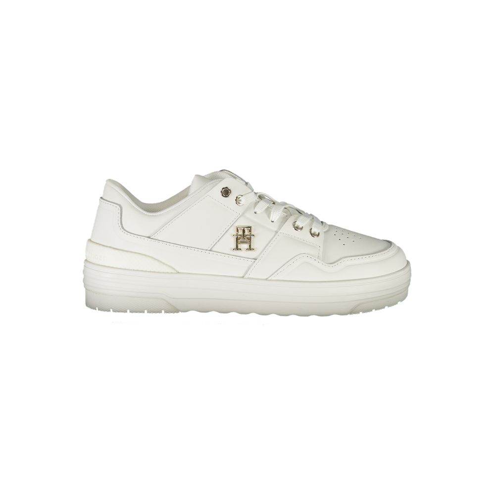 Tommy Hilfiger White Leather Women Sneaker - Hilstor