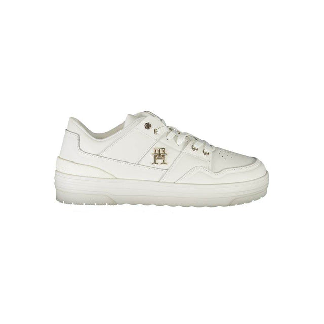 Tommy Hilfiger White Leather Women Sneaker - Hilstor