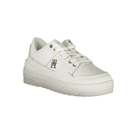 Tommy Hilfiger White Leather Women Sneaker - Hilstor