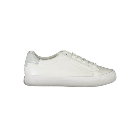Calvin Klein Elegant White Sneakers with Contrast Detailing - Hilstor