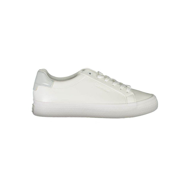 Calvin Klein Elegant White Sneakers with Contrast Detailing - Hilstor