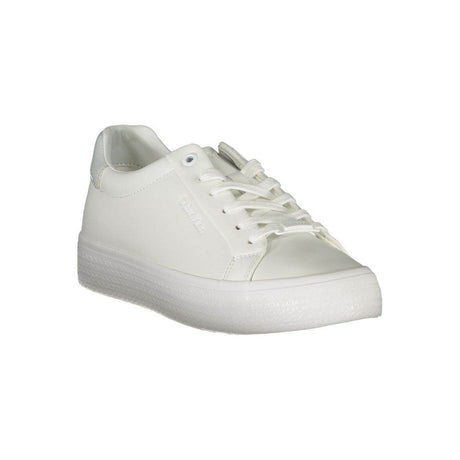 Calvin Klein Elegant White Sneakers with Contrast Detailing - Hilstor