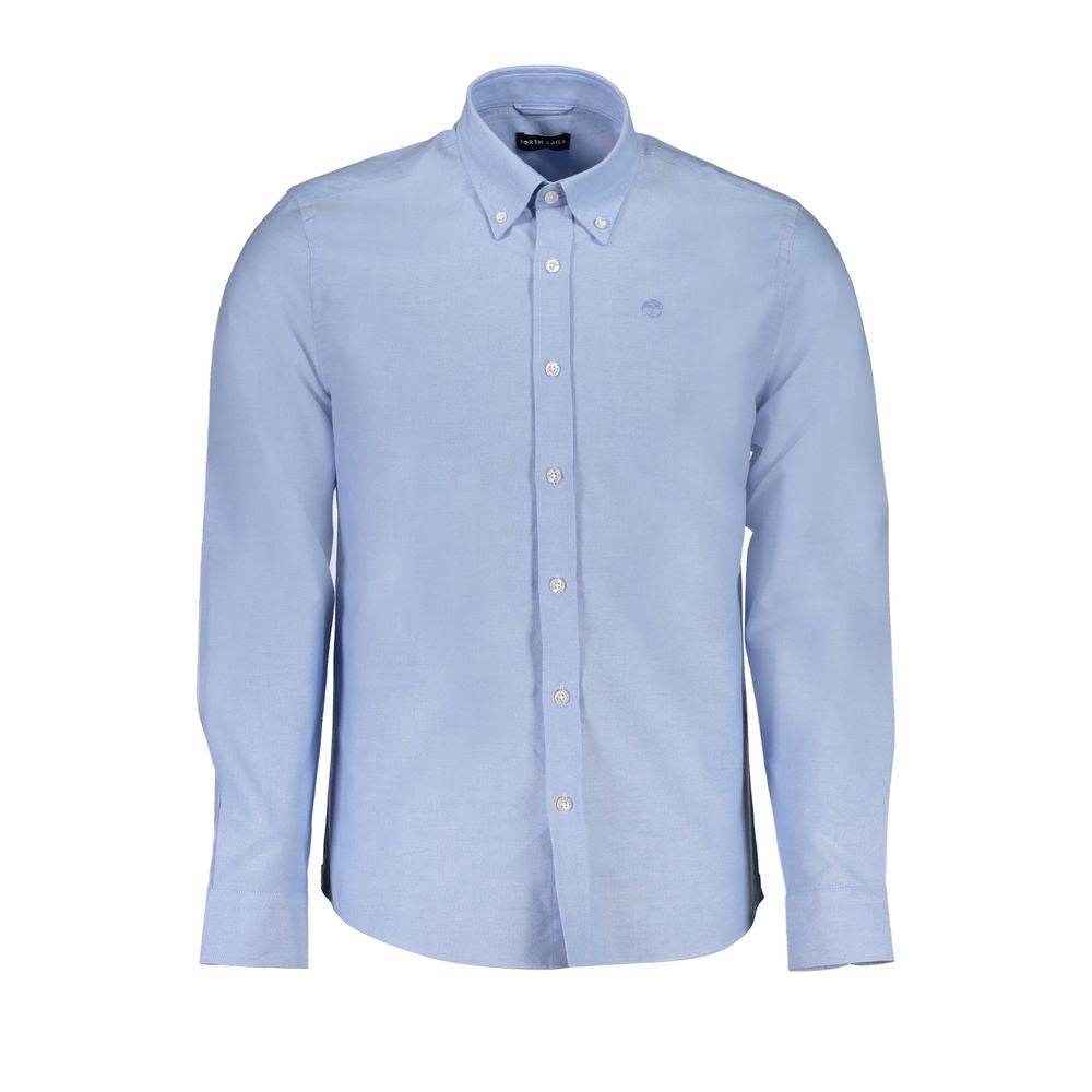 North Sails Light Blue Cotton Men Shirt - Hilstor