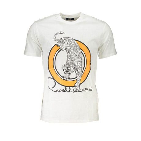 Cavalli Class White Cotton T-Shirt - Hilstor