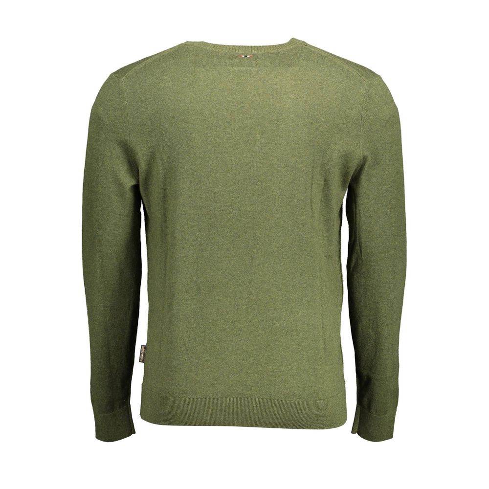 Napapijri Green Cotton Men Sweater - Hilstor