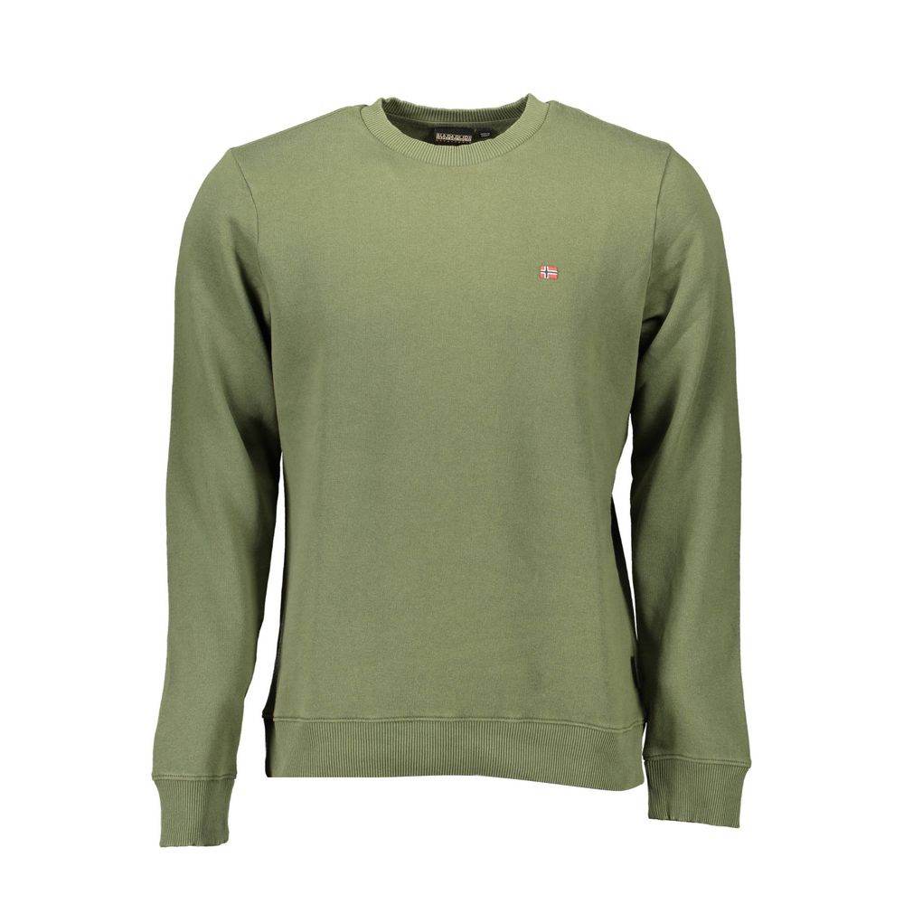 Napapijri Green Cotton Men Sweater - Hilstor