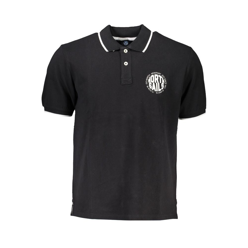 North Sails sort bomuld poloshirt