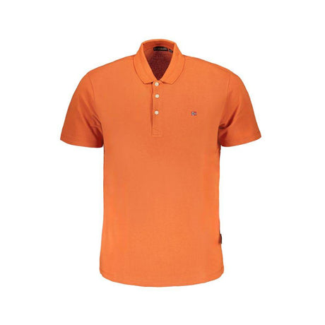 Napapijri Orange Cotton Polo Shirt - Hilstor