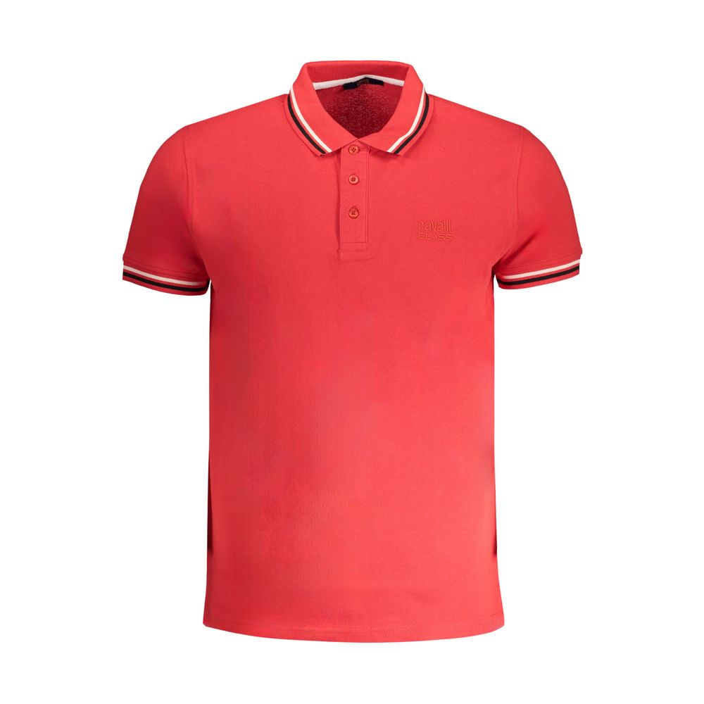 Cavalli klasse rød bomuld poloshirt