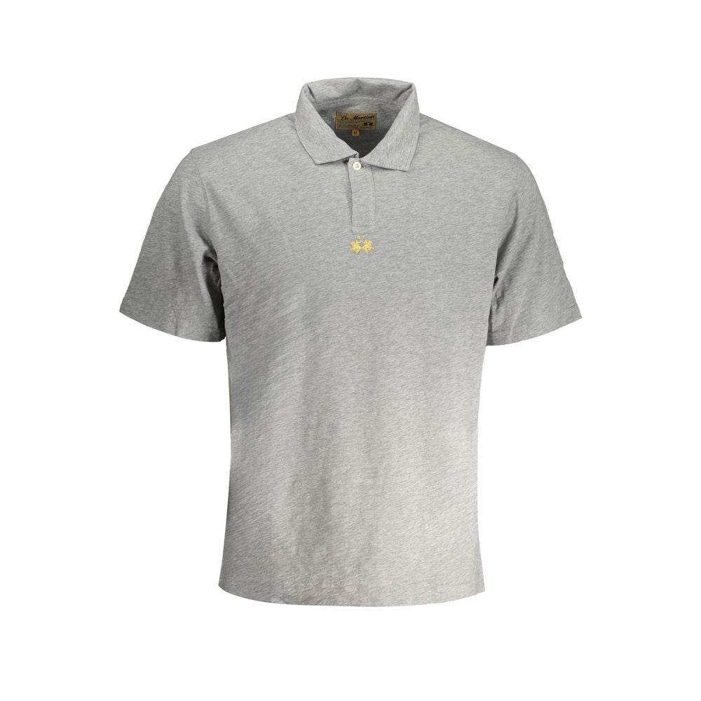 La Martina Brown Cotton Men Polo Shirt - Hilstor