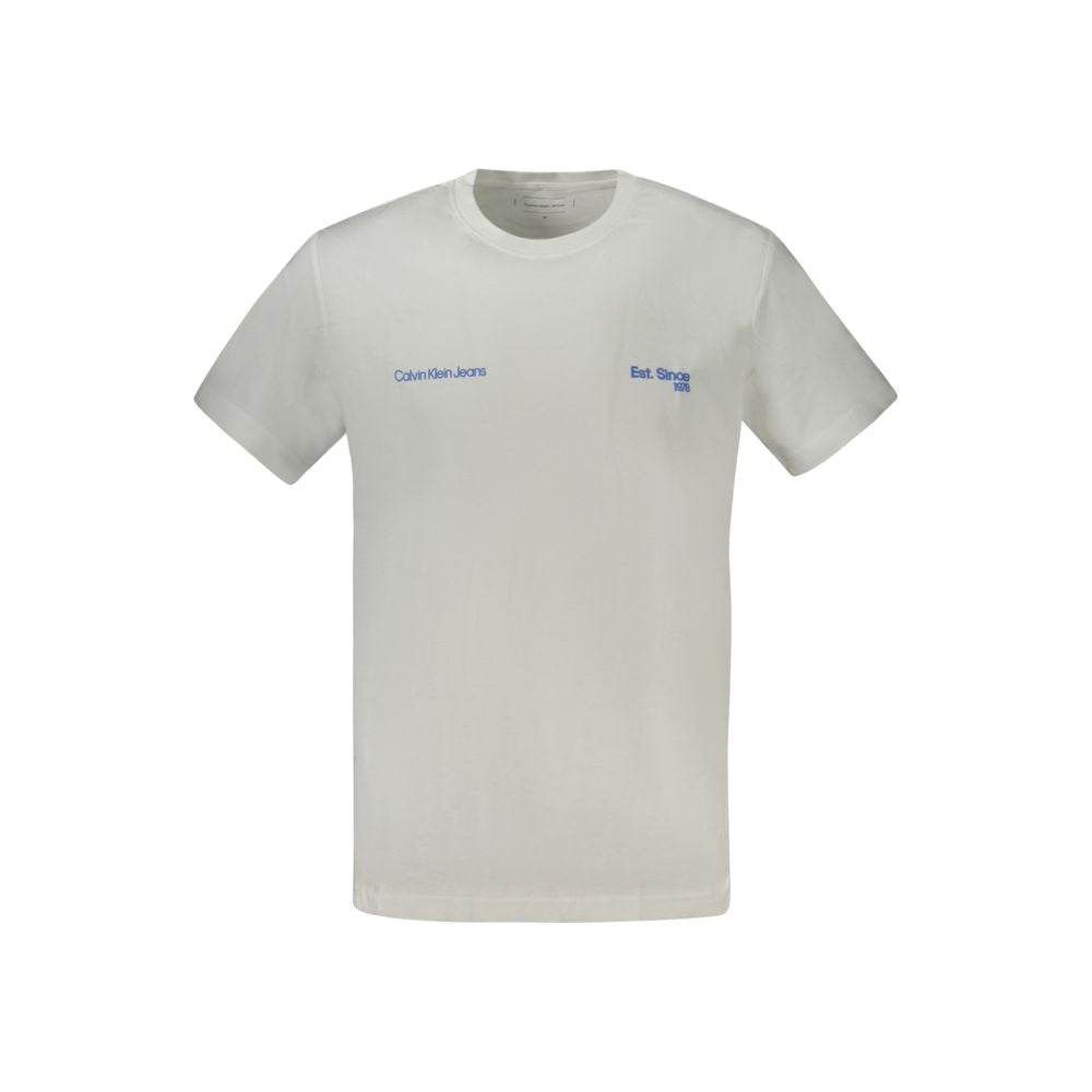 Calvin Klein White Cotton Men T-Shirt - Hilstor