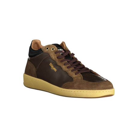 Blauer Brown Leather Men Sneaker - Hilstor