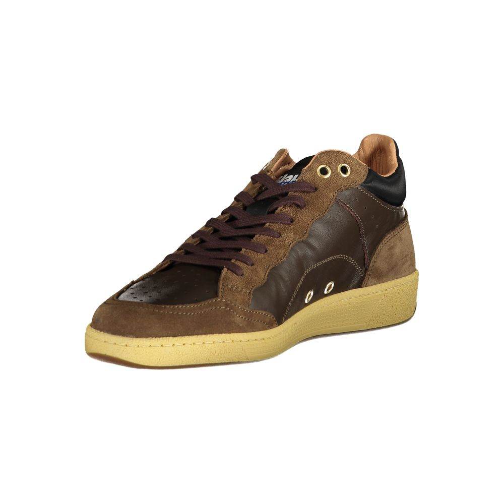 Blauer Brown Leather Men Sneaker - Hilstor