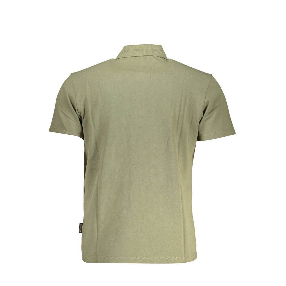 Napapijri Green Cotton Men Polo Shirt - Hilstor
