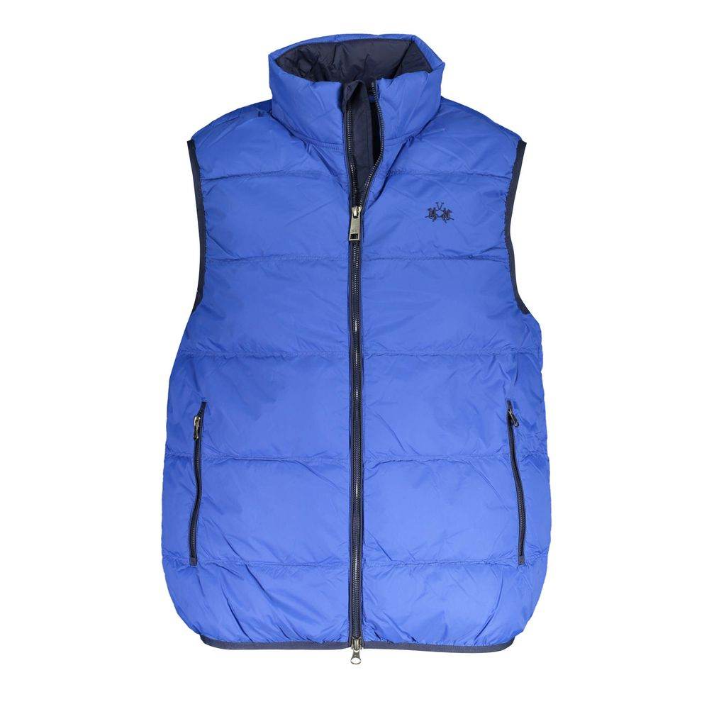 La Martina Blue Polyamide Men Jacket - Hilstor