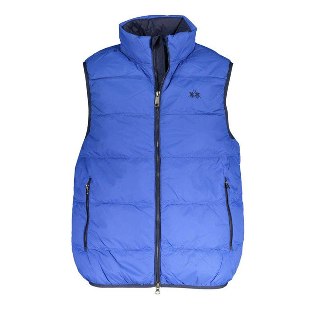 La Martina Blue Polyamide Men Jacket - Hilstor