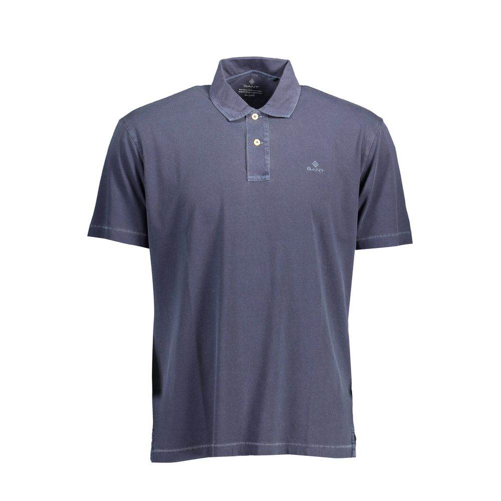 Gant Blue Cotton Men Polo Shirt - Hilstor