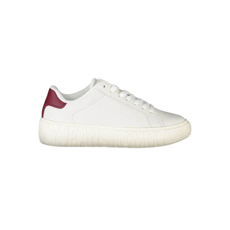 Tommy Hilfiger White Leather Women Sneaker - Hilstor