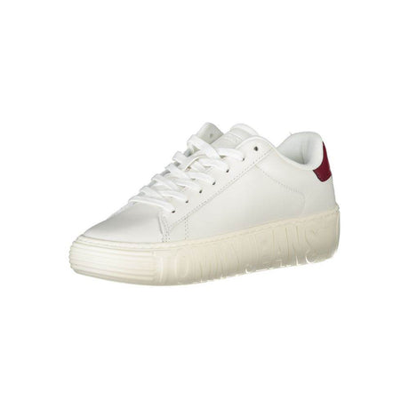 Tommy Hilfiger White Leather Women Sneaker - Hilstor