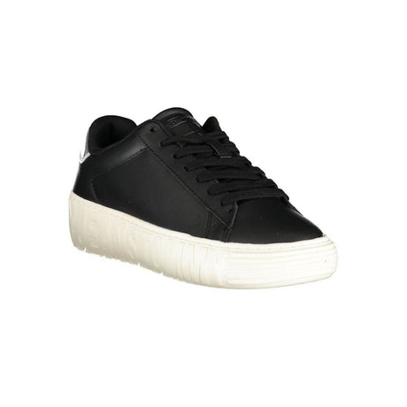 Tommy Hilfiger Black Leather Women Sneaker - Hilstor