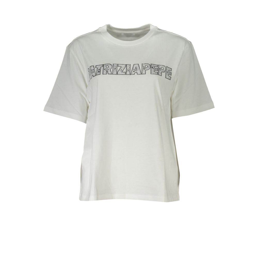 Patrizia Pepe White Cotton Women T-Shirt - Hilstor