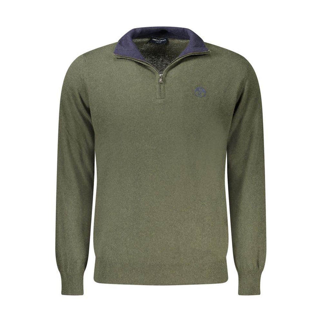North Sails Green Wool Men Sweater - Hilstor