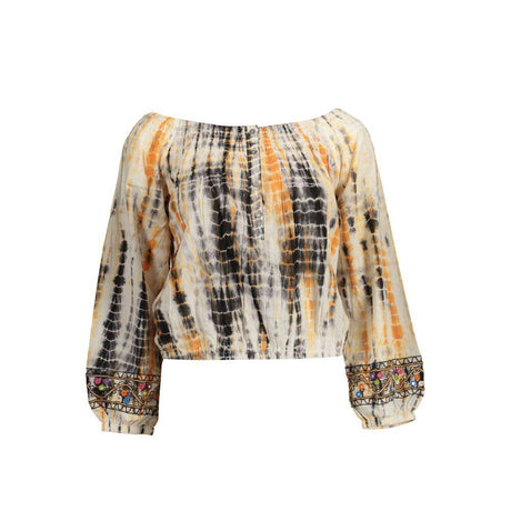 Desigual Beige Cotton Women T-Shirt - Hilstor
